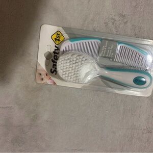 Safety 1st Baby Brush & Comb Set — White and Teal